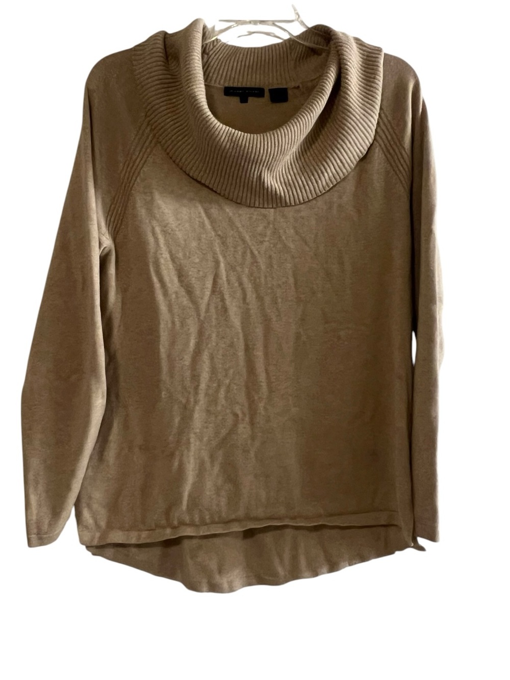 Jeanne Pierre Cowl Neck Sweater Tan M